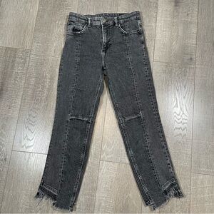 Allsaints Kim Twotone Jeans Size 26 Black